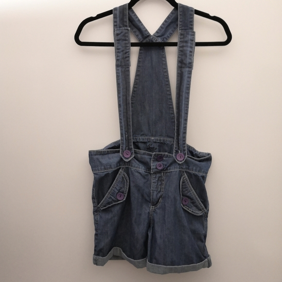Lux Denim - Lux Denim Jean Shortall Overalls Large Button